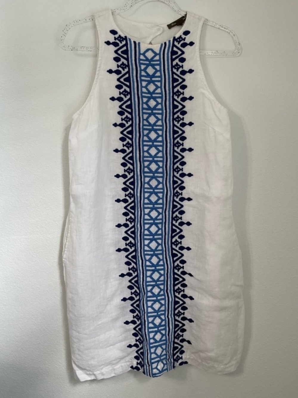 Embroidered TOMMY BAHAMA linen shift M